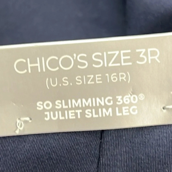 Chico’s New Women’s 16R So Slimming 360 Juliet Full Length Pant - Picture 10 of 12